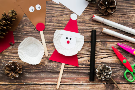 Have kids glue cotton balls on the plate to make Santa’s beard. Add a red paper hat and googly eyes.